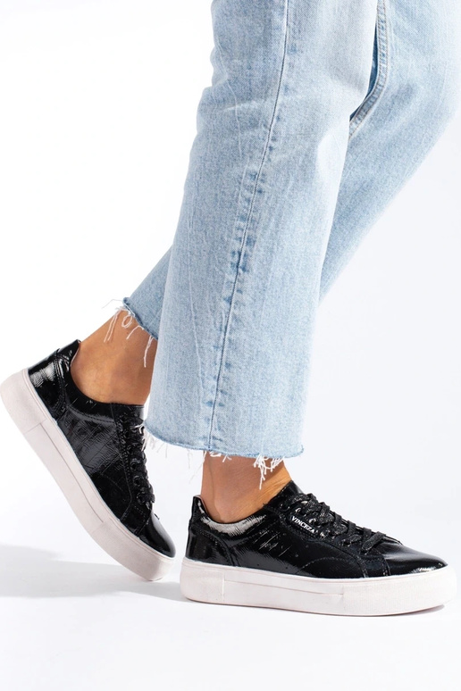 Juodos odos moteriški batai Vinceza Juodos odos moteriški batai Vinceza