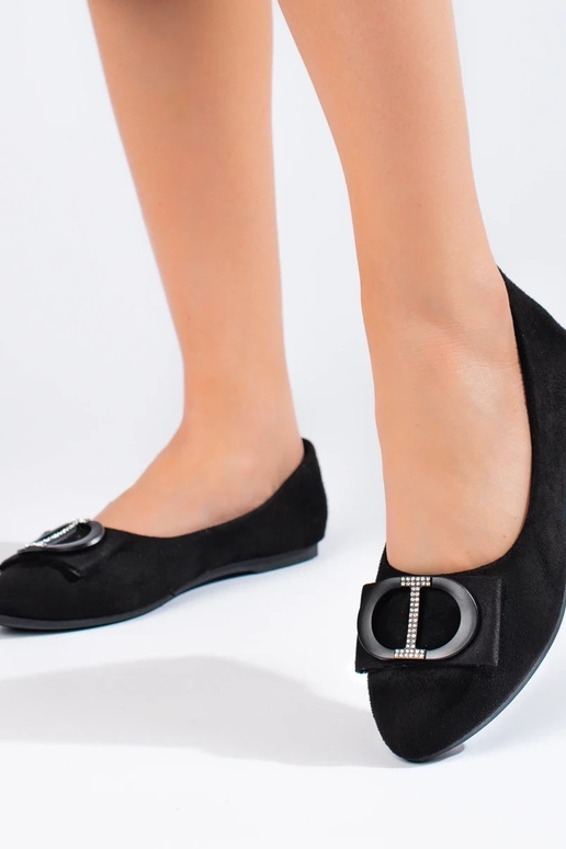 juodos spalvos  balerinos iš zomšos...