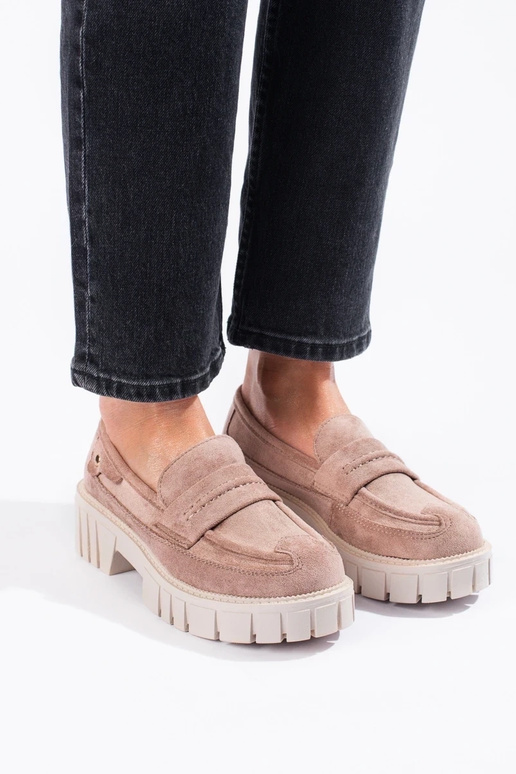 iš zomšos  Mokasinai su platforma...