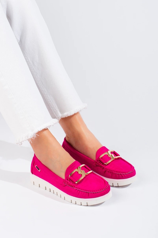 Mokasinai iš zomšos su masyviu kulnu...