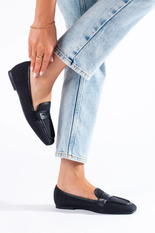 mokasinai juodos spalvos Shelovet