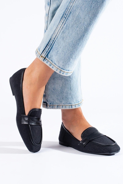 mokasinai juodos spalvos Shelovet