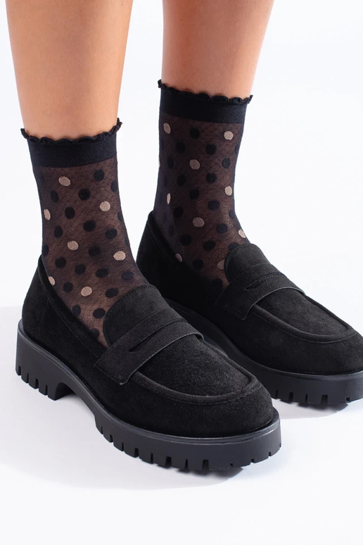 iš zomšos mokasinai su masyviu kulnu... iš zomšos mokasinai su masyviu kulnu...