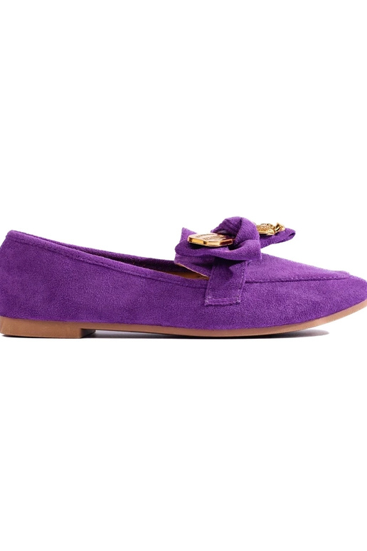 Violetinės spalvos mokasinai iš... Violetinės spalvos mokasinai iš...