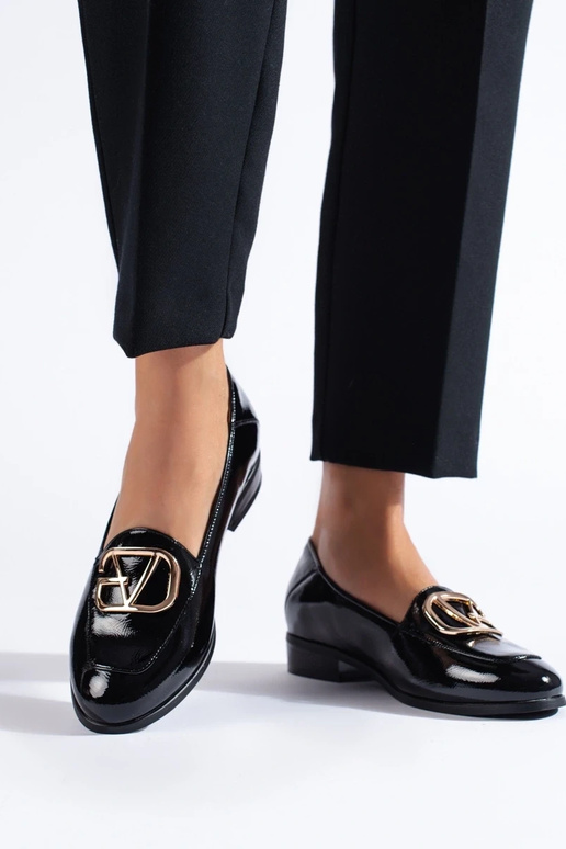 juodos spalvos moteriški pusbačiai iš...