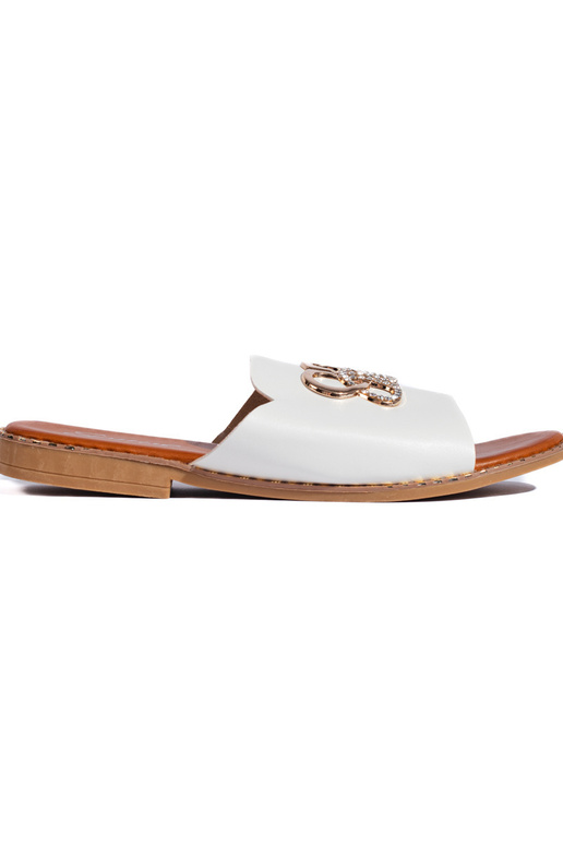 baltos spalvos Šlepetės