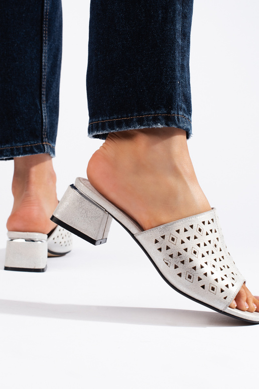 Šlepetės su aužūro elementais sidabro...