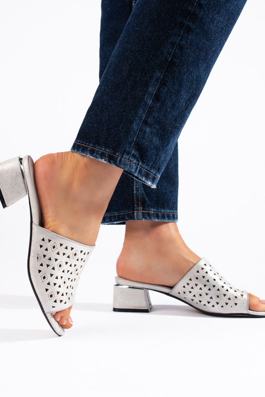 Šlepetės su aužūro elementais sidabro...