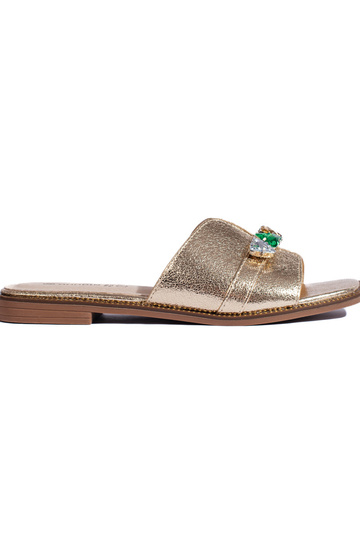 aukso spalvos Šlepetės