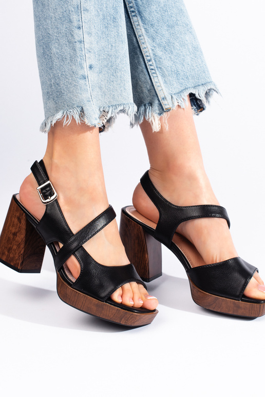 juodos spalvos sandalai  Sergio Leone