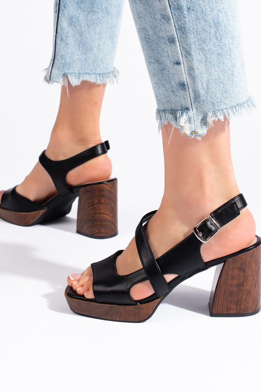 juodos spalvos sandalai  Sergio Leone