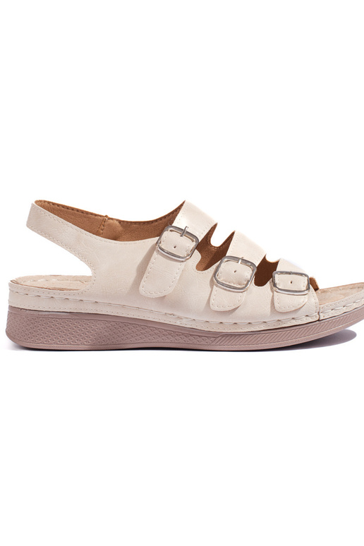 smėlio spalvos sandalai