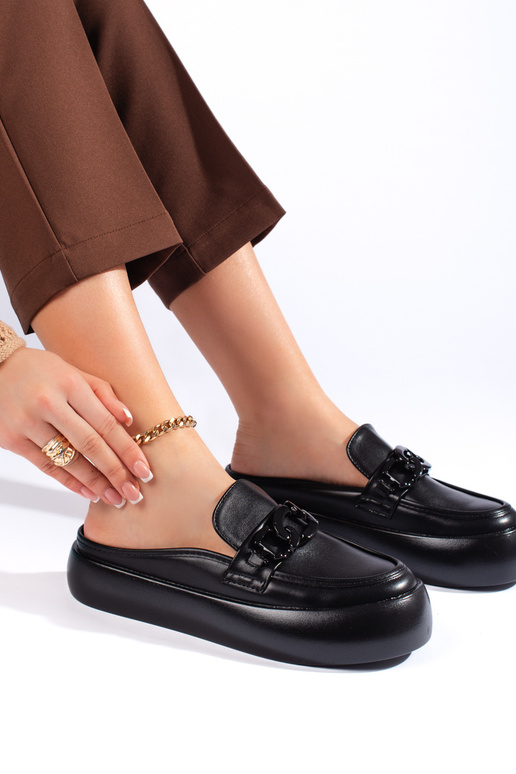 auliniai  juodos spalvos Šlepetės