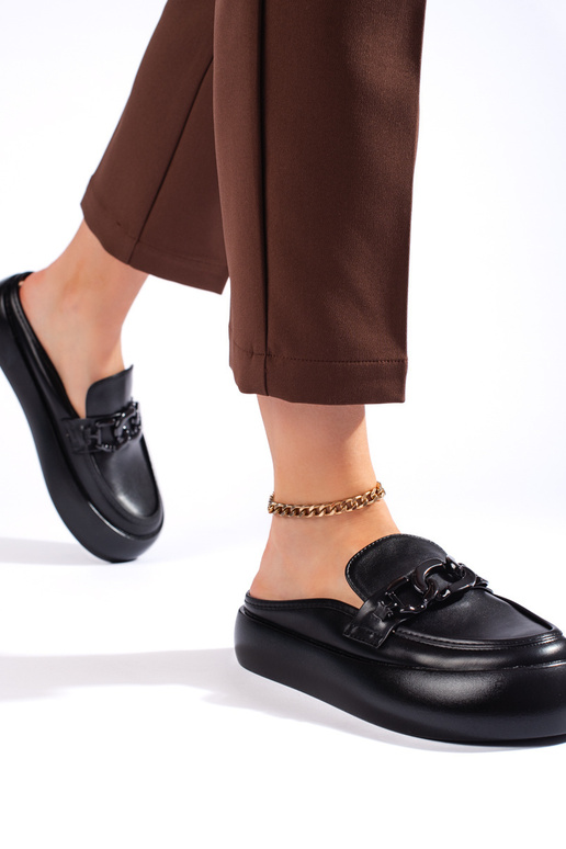 auliniai  juodos spalvos Šlepetės