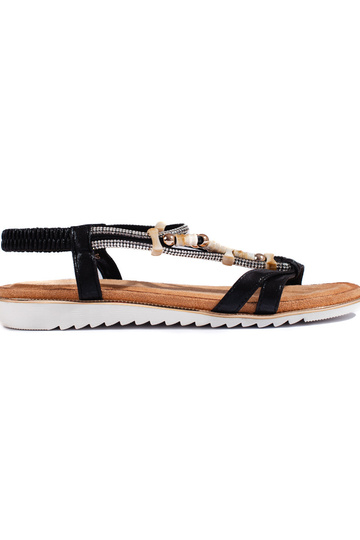 juodos spalvos sandalai