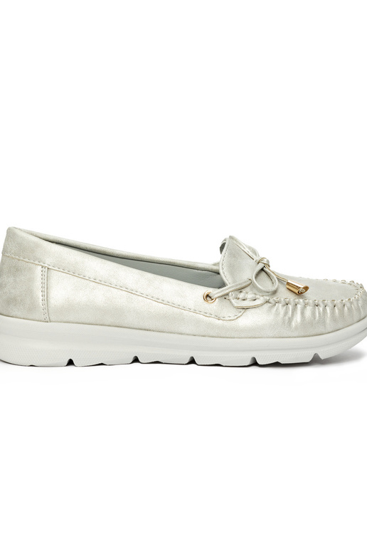 sidabro spalvos patogus mokasinai iš...