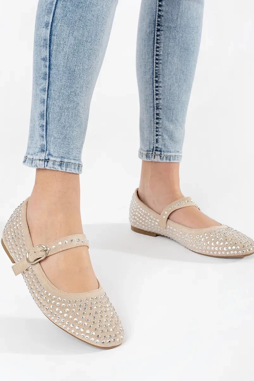 Moteriško balerinos su blizgučiais
