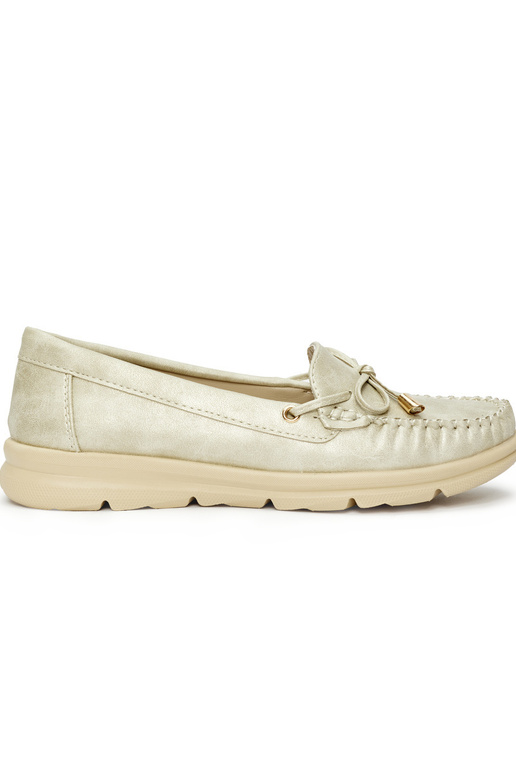 aukso spalvos patogus mokasinai iš...