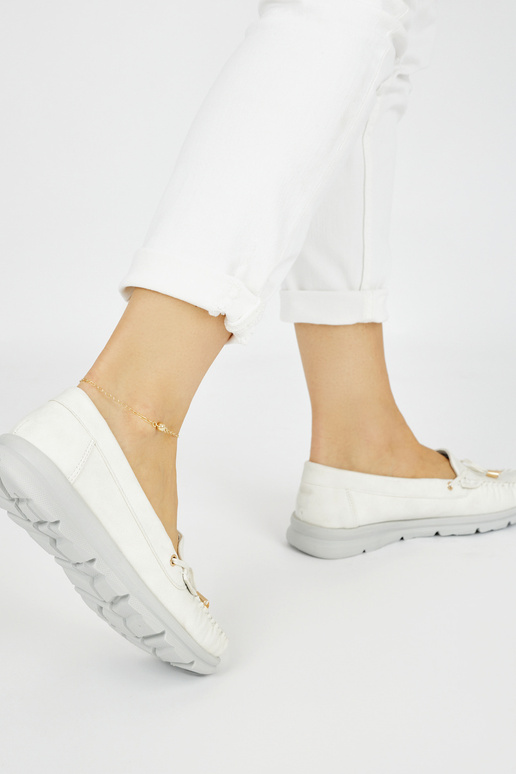 baltos spalvos patogus mokasinai iš...