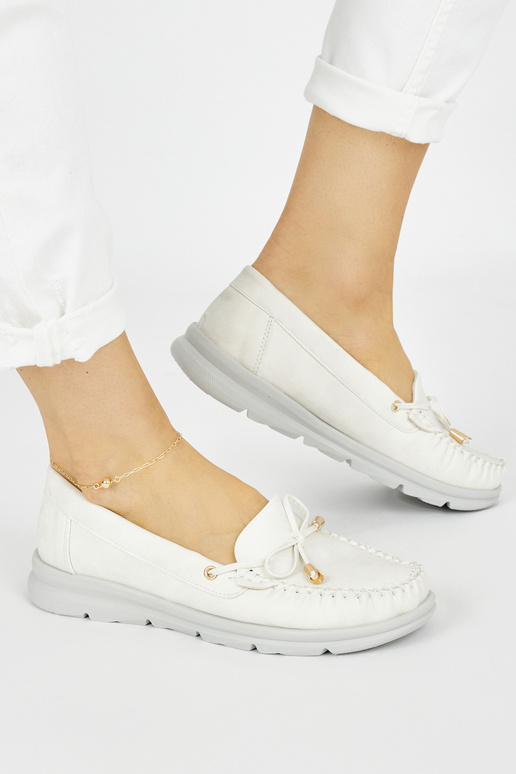 baltos spalvos patogus mokasinai iš...