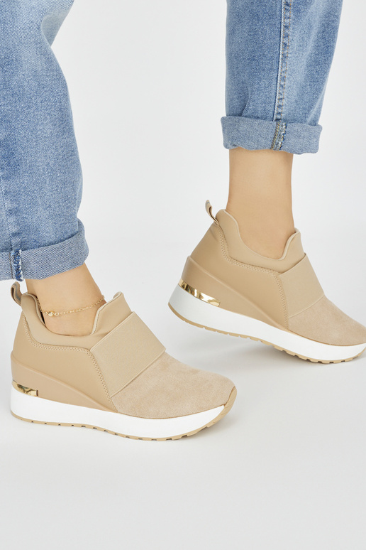 rudos spalvos iš zomšos Sneakers...