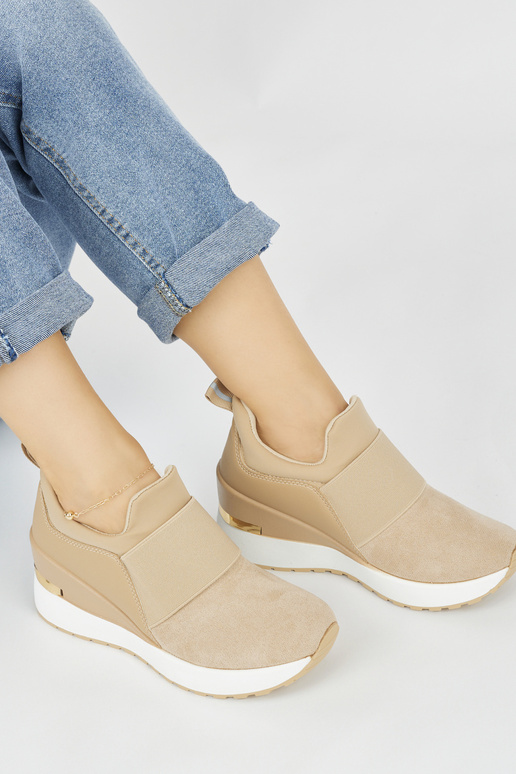 rudos spalvos iš zomšos Sneakers...