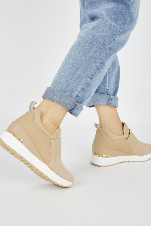 rudos spalvos iš zomšos Sneakers...