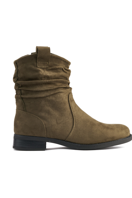 chaki spalvos susiraukšlėjęs batai iš... chaki spalvos susiraukšlėjęs batai iš...