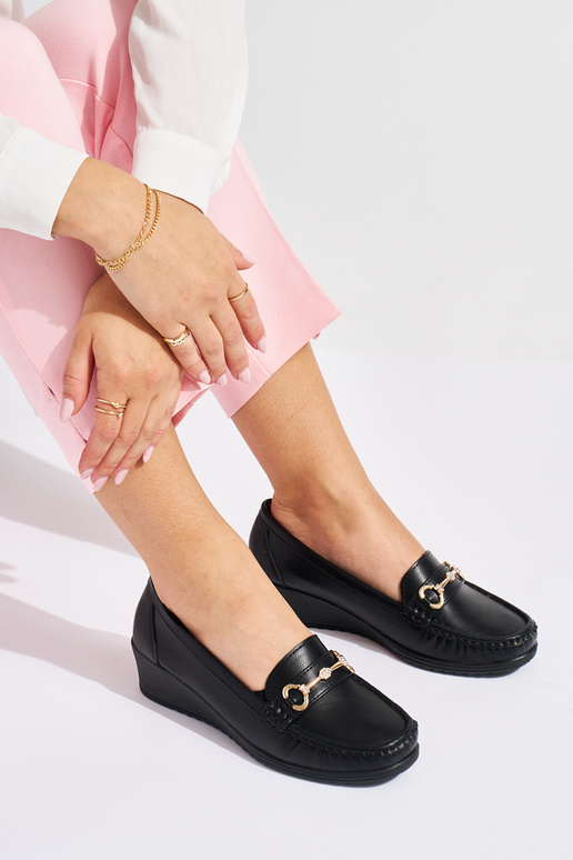 juodos spalvos moterų mokasinai ant...