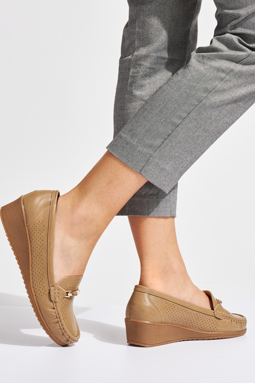 rudos spalvos ažūriniai mokasinai na...