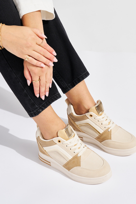 Moteriškas smėlio spalvos Sneakers...