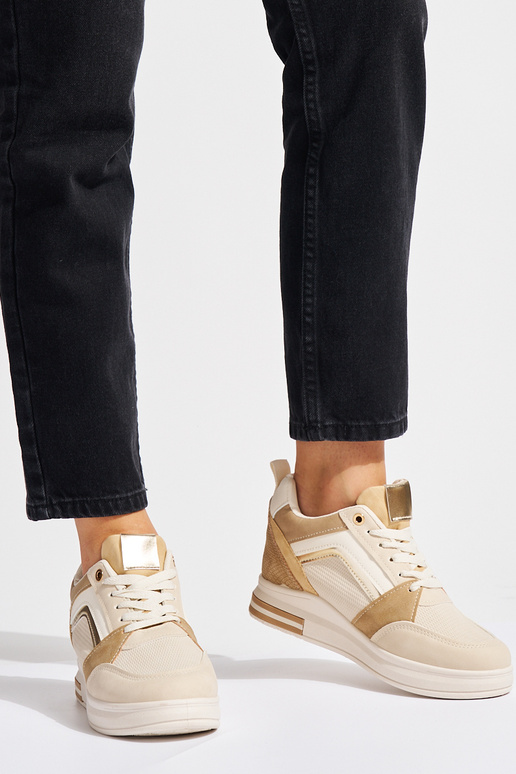 Moteriškas smėlio spalvos Sneakers...