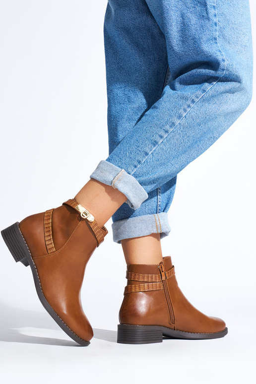 rudos spalvos moteriški batai ant...