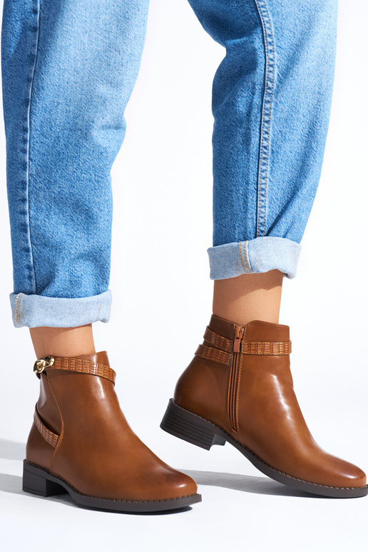 rudos spalvos moteriški batai ant...