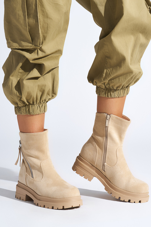 Rudos spalvos moteriški batai -...