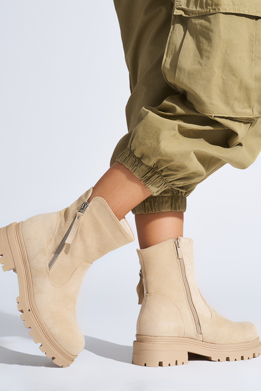 Rudos spalvos moteriški batai -...