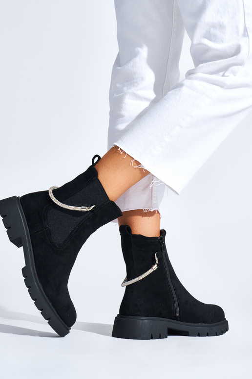 Juodos spalvos moteriški batai -...