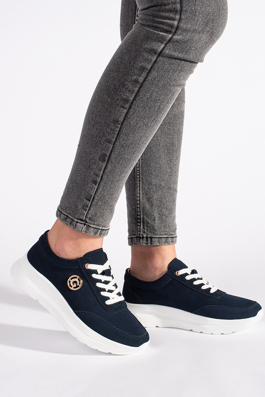 tamsiai mėlynos spalvos oda Sneakers...