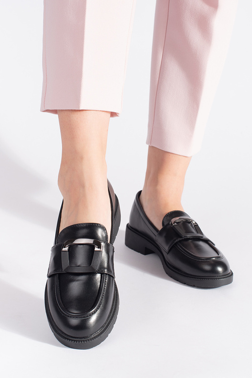 juodos spalvos moteriški mokasinai su...