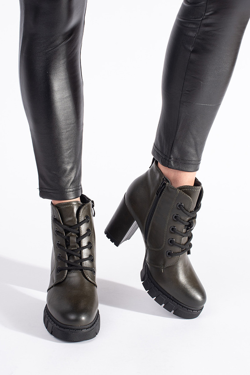 chaki spalvos moteriški batai ant...