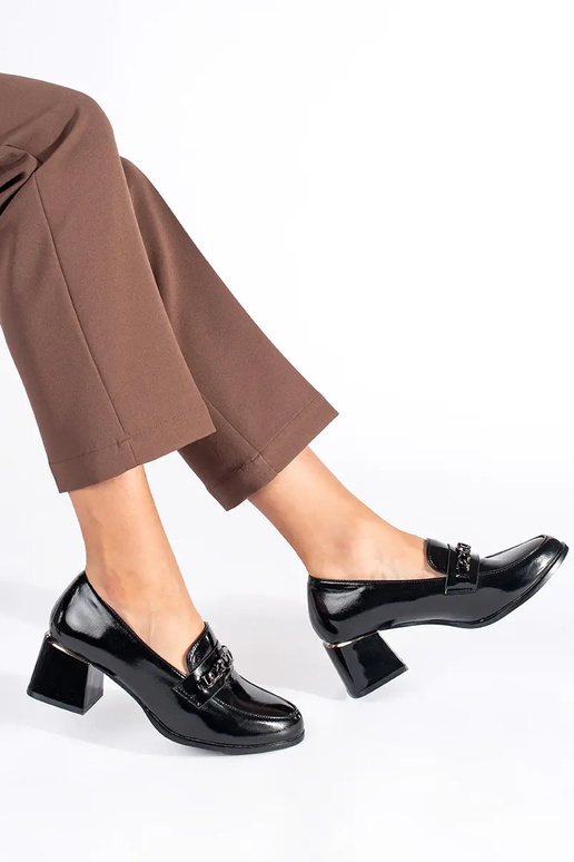 juodos spalvos moterų pusbačiai ant... juodos spalvos moterų pusbačiai ant...