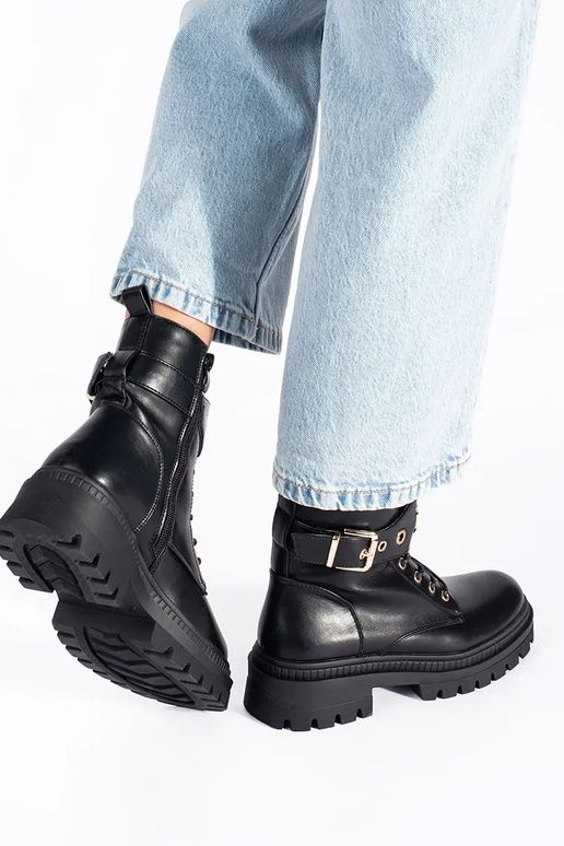 juodos spalvos moteriški batai su...