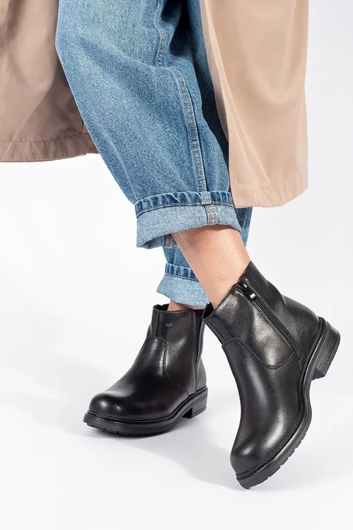 Juodos spalvos odiniai batai Chelsea...