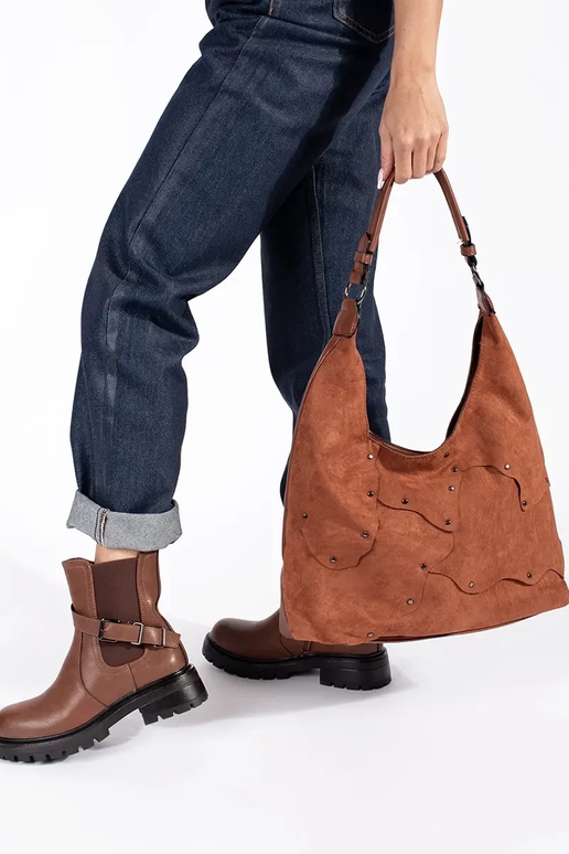 rudos spalvos oda Moteriški batai su... rudos spalvos oda Moteriški batai su...