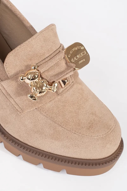 Smėlio spalvos moteriški pusbačiai iš...