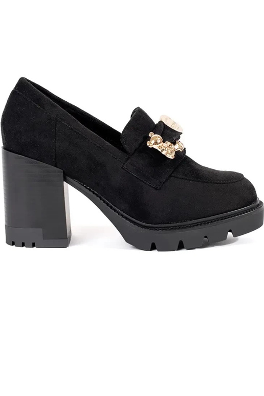 Juodos spalvos moteriški pusbačiai iš... Juodos spalvos moteriški pusbačiai iš...