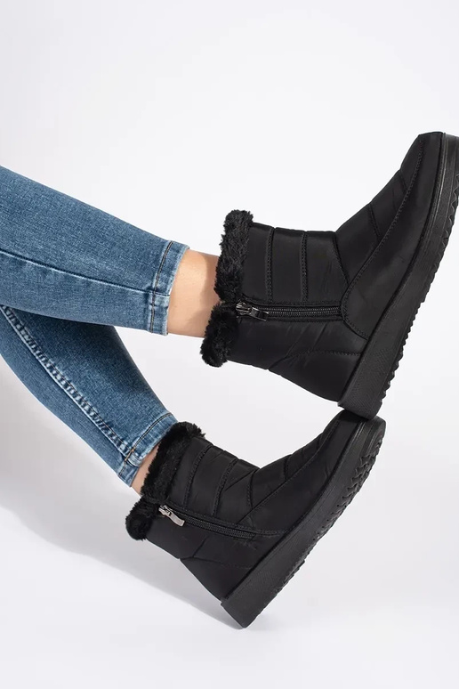 Juodos spalvos moteriški sniego batai