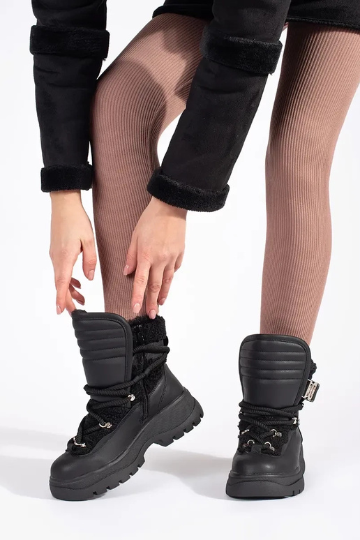 Juodos spalvos moteriški sniego batai...