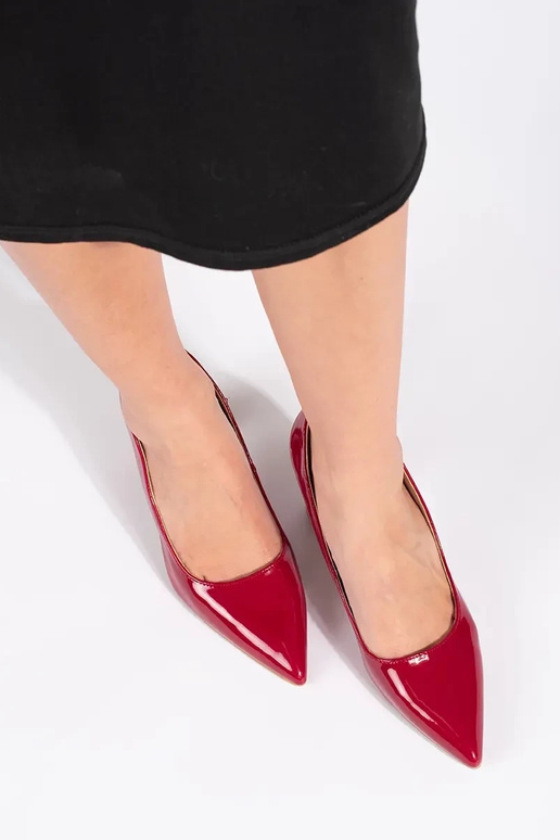 Elegantiško stiliaus lakuoti raudonos...