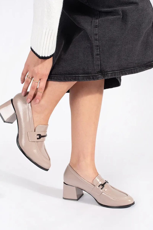 Smėlio spalvos pusbačiai moteriški...